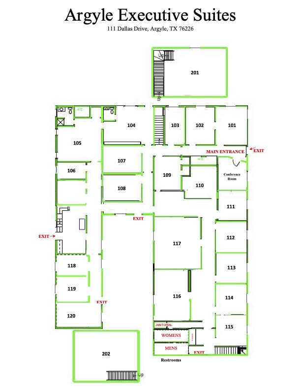 Argyle Executive Suites Denton, TX Floor Plan